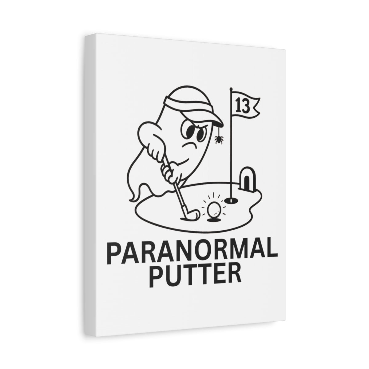 Paranormal Putter - Canvas Wall Art - White - 11×14 - front
