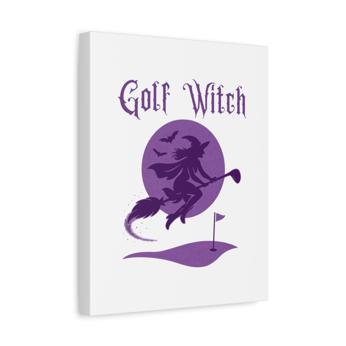 Golf Witch - Canvas Wall Art - White - 11×14 - front