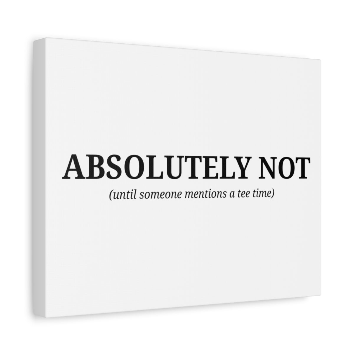 ABSOLUTELY NOT - Canvas Wall Art - White - 11×14 - front