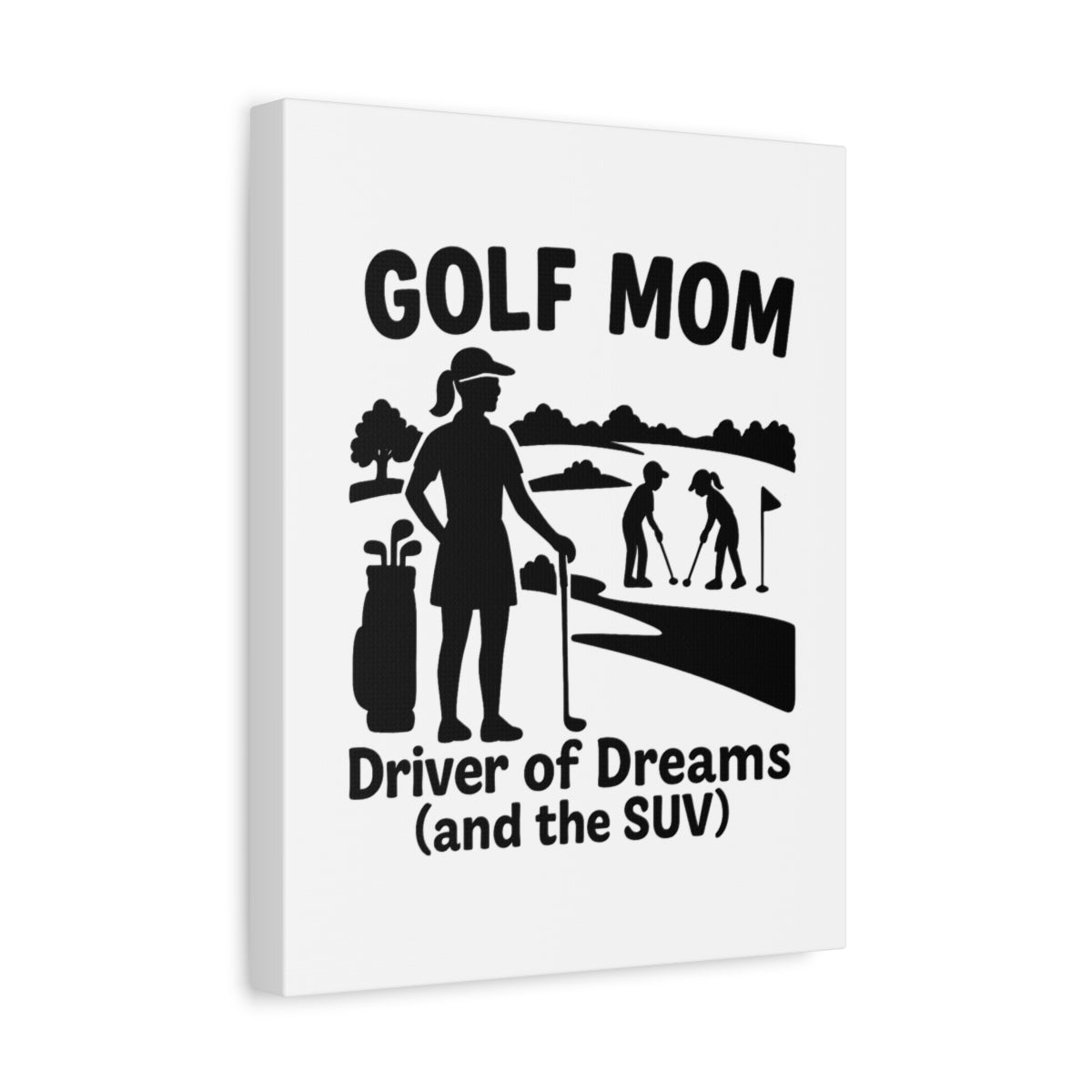Golf Mom - Canvas Wall Art - White - 11×14 - front