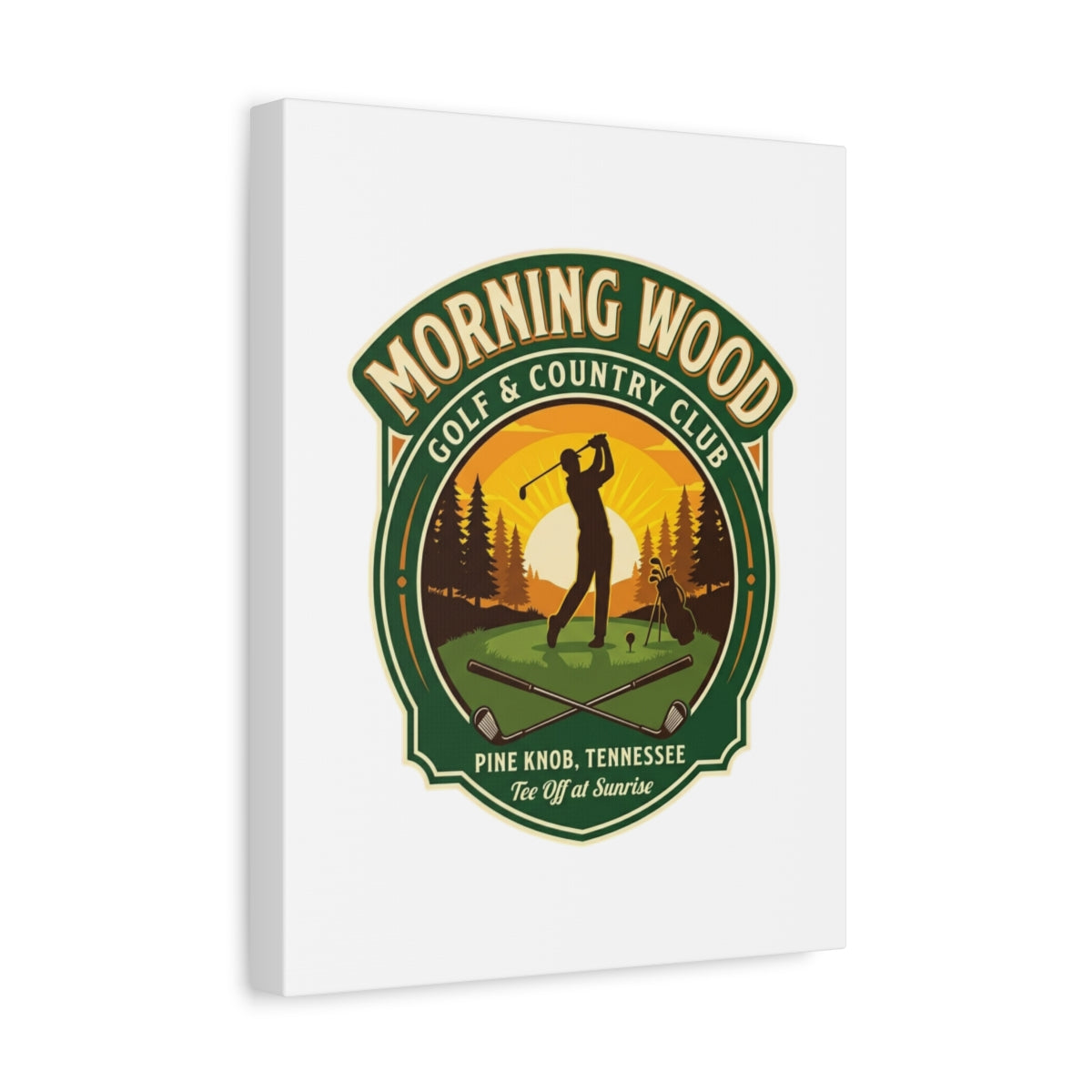 MORNING WOOD GOLF & COUNTRY CLUB - Canvas Wall Art - White - 11×14 - front