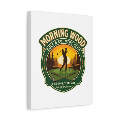 MORNING WOOD GOLF & COUNTRY CLUB - Canvas Wall Art - White - 11×14 - front