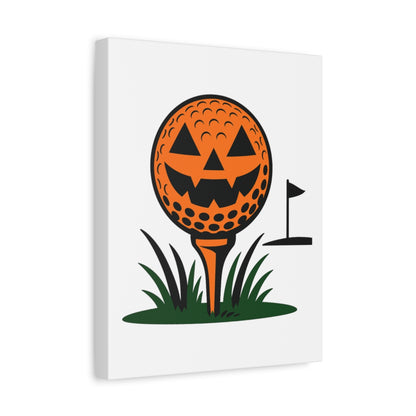Tee Time Terror - Canvas Wall Art - White - 11×14 - front