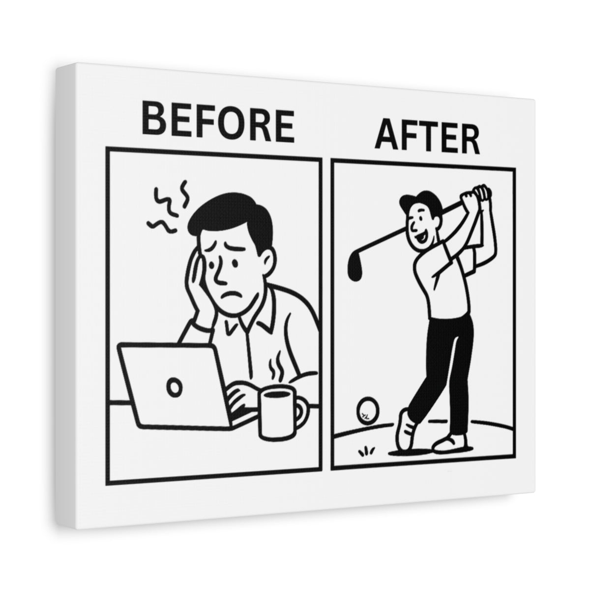 Before & After - Canvas Wall Art - White - 11×14 - front