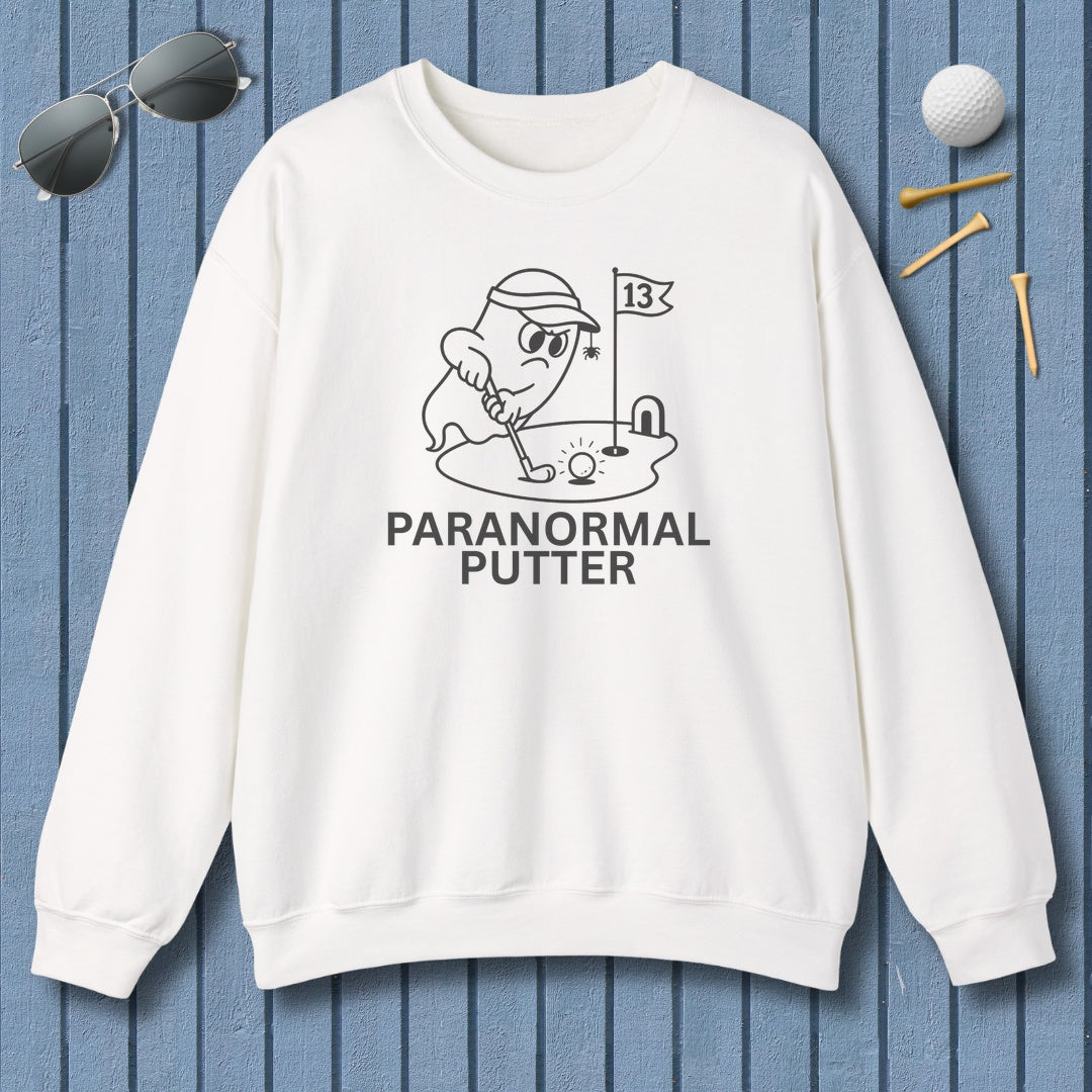 Paranormal Putter - Adult Golf Sweatshirt in White