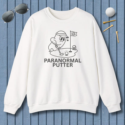 Paranormal Putter - Adult Golf Sweatshirt in White
