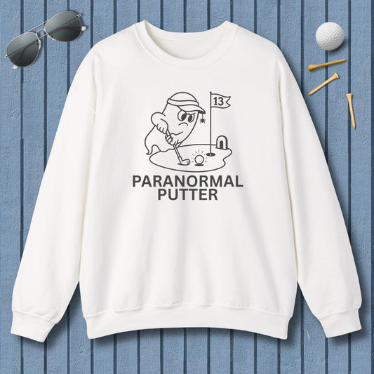 Paranormal Putter - Adult Golf Sweatshirt in White