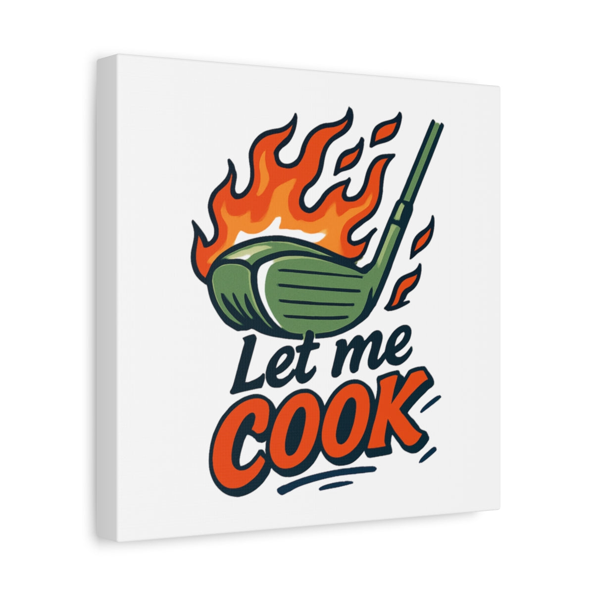 Let Me Cook - Canvas Wall Art - White - 12×12 - front
