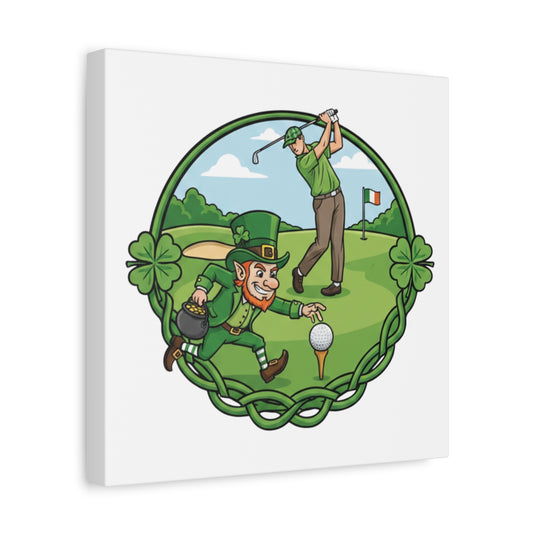 The Leprechaun Stole My Ball! - Canvas Wall Art - White - 12×12 - front