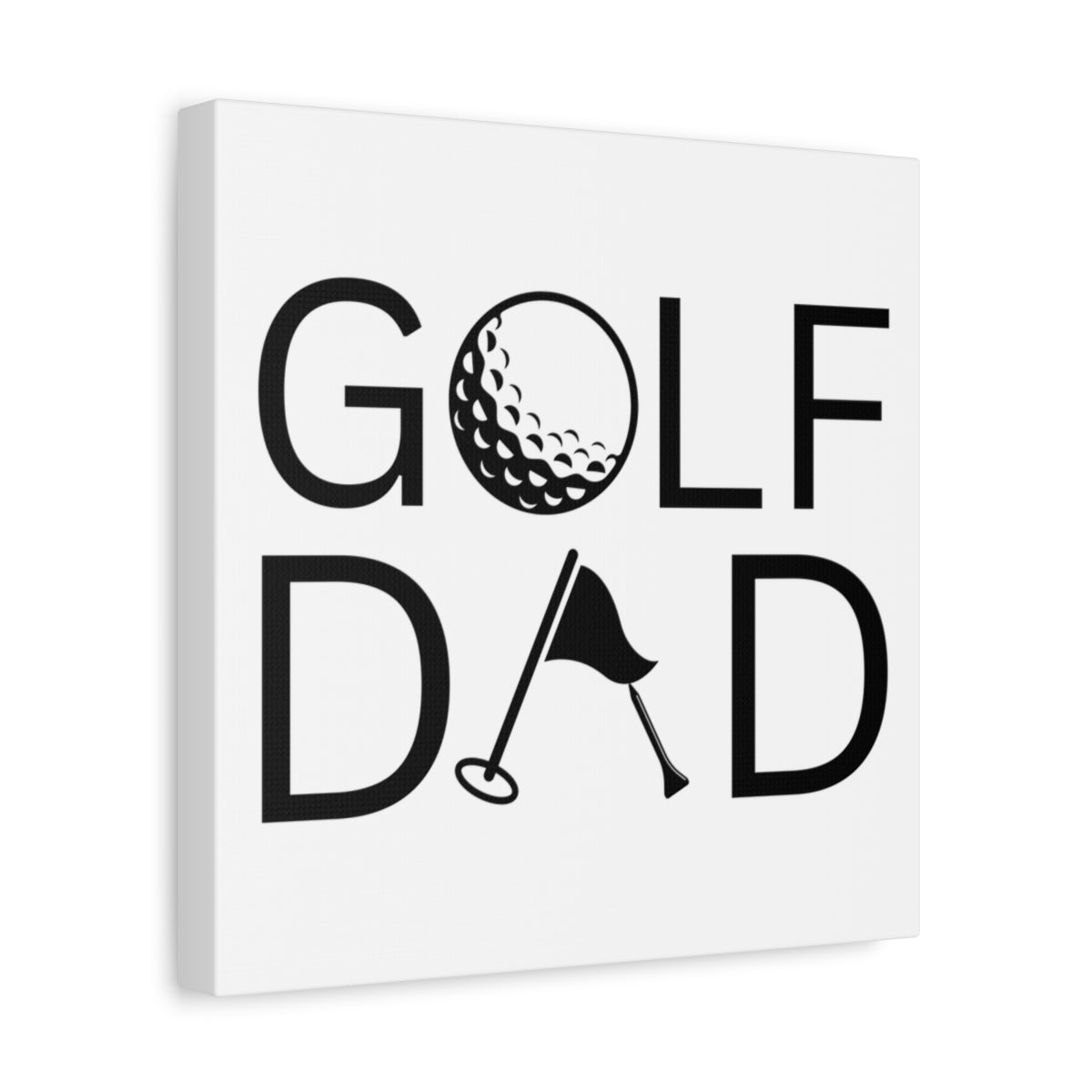 Golf Dad - Canvas Wall Art - White - 12×12 - front