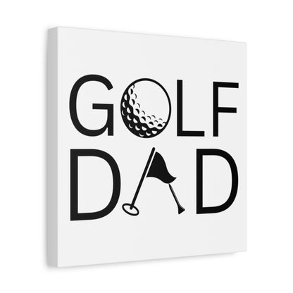 Golf Dad - Canvas Wall Art - White - 12×12 - front