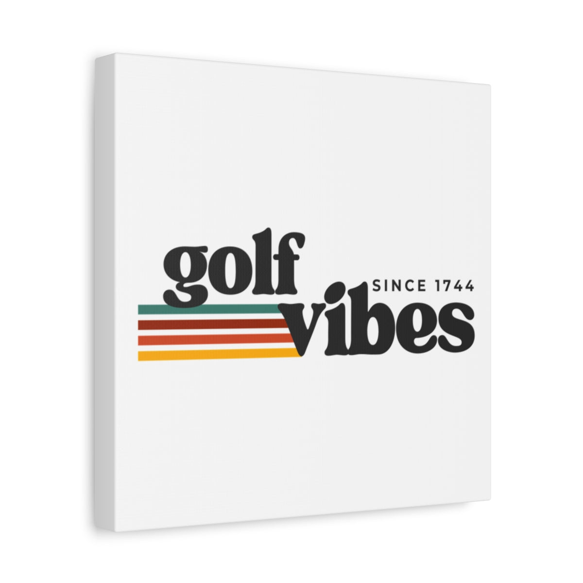 Golf Vibes - Canvas Wall Art - White - 12×12 - front