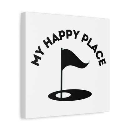 My Happy Place - Canvas Wall Art - White - 12×12 - front