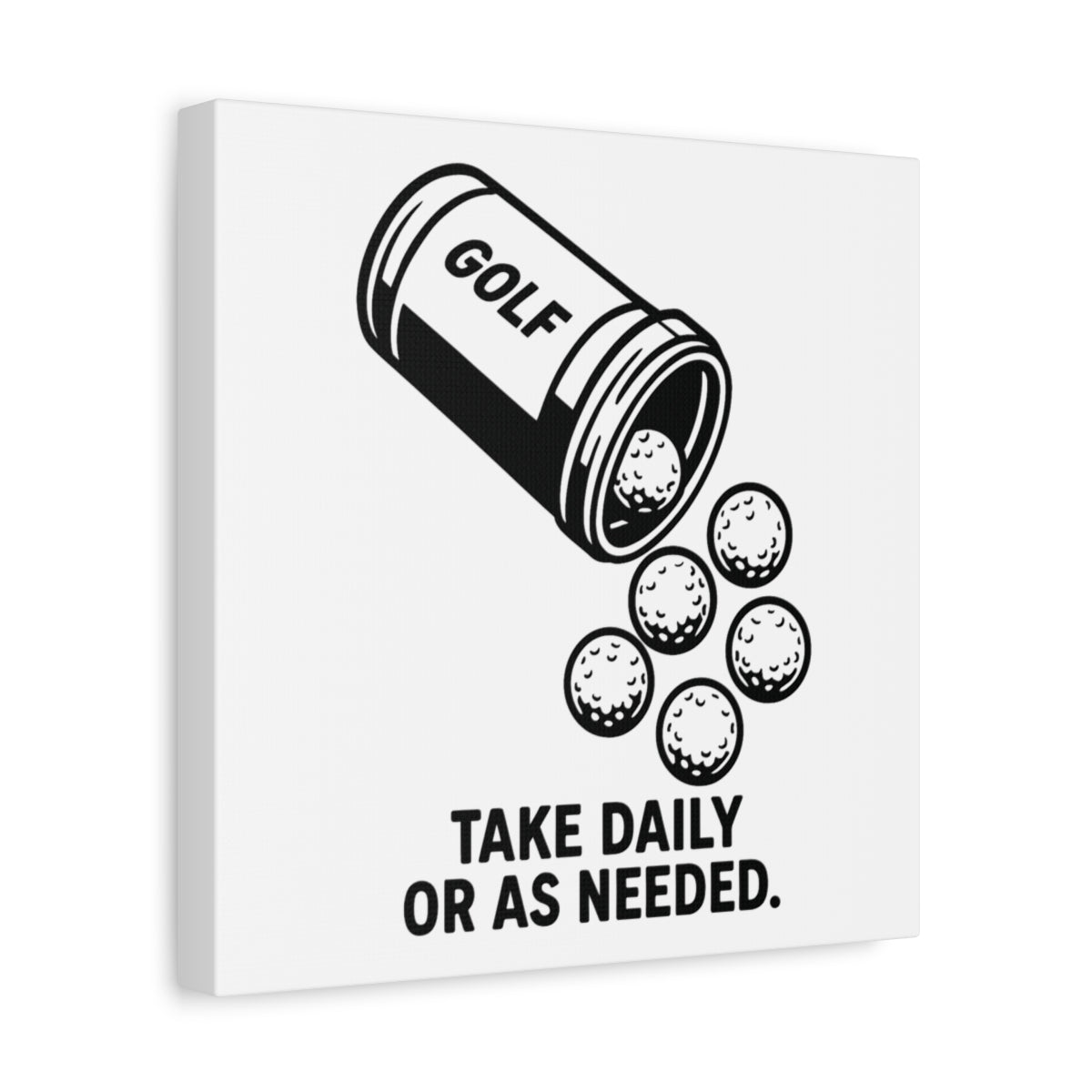 Golf Prescription - Canvas Wall Art - White - 12×12 - front