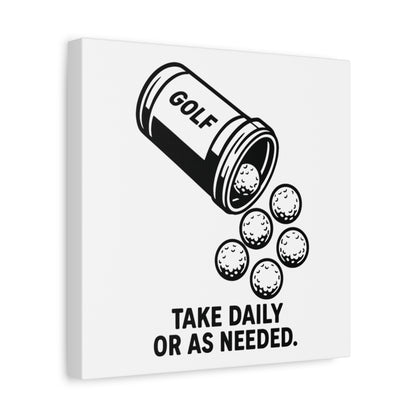Golf Prescription - Canvas Wall Art - White - 12×12 - front