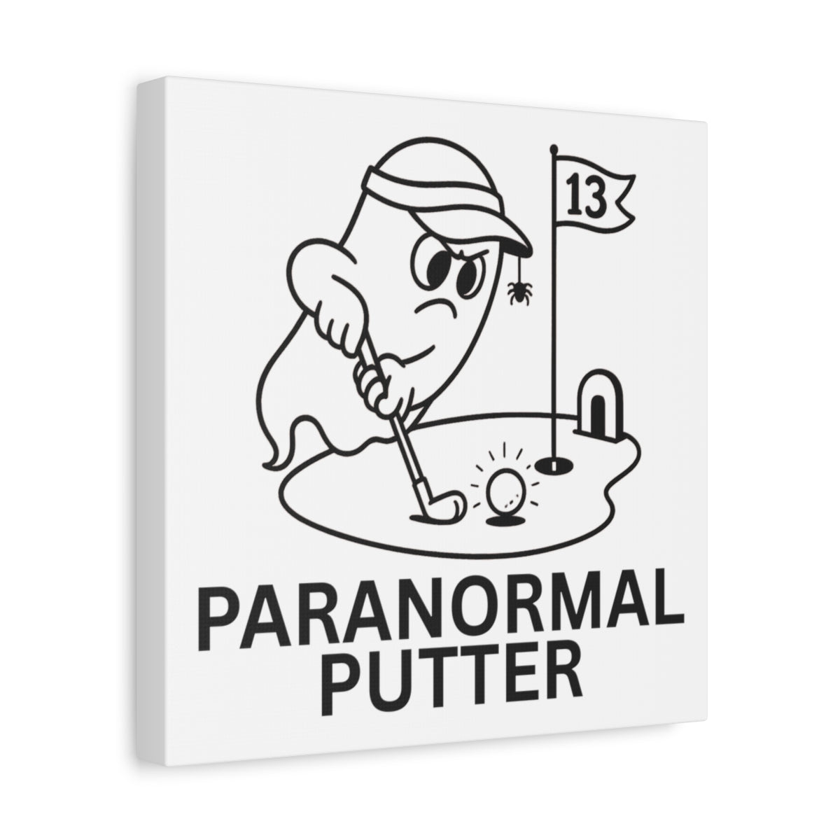 Paranormal Putter - Canvas Wall Art - White - 12×12 - front