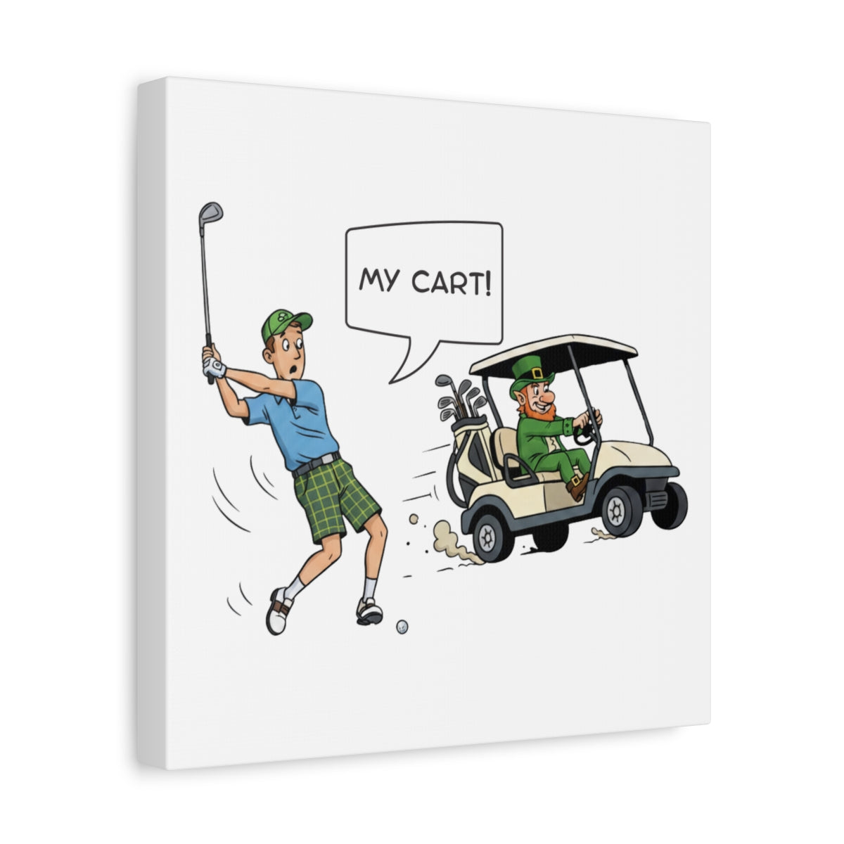 My Cart! - Canvas Wall Art - White - 12×12 - front