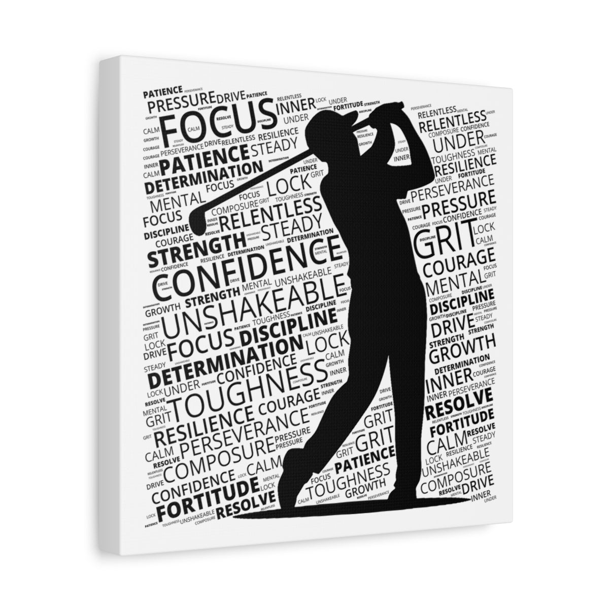 Unleash Your Mental Game (Male) - Canvas Wall Art - White - 12×12 - front