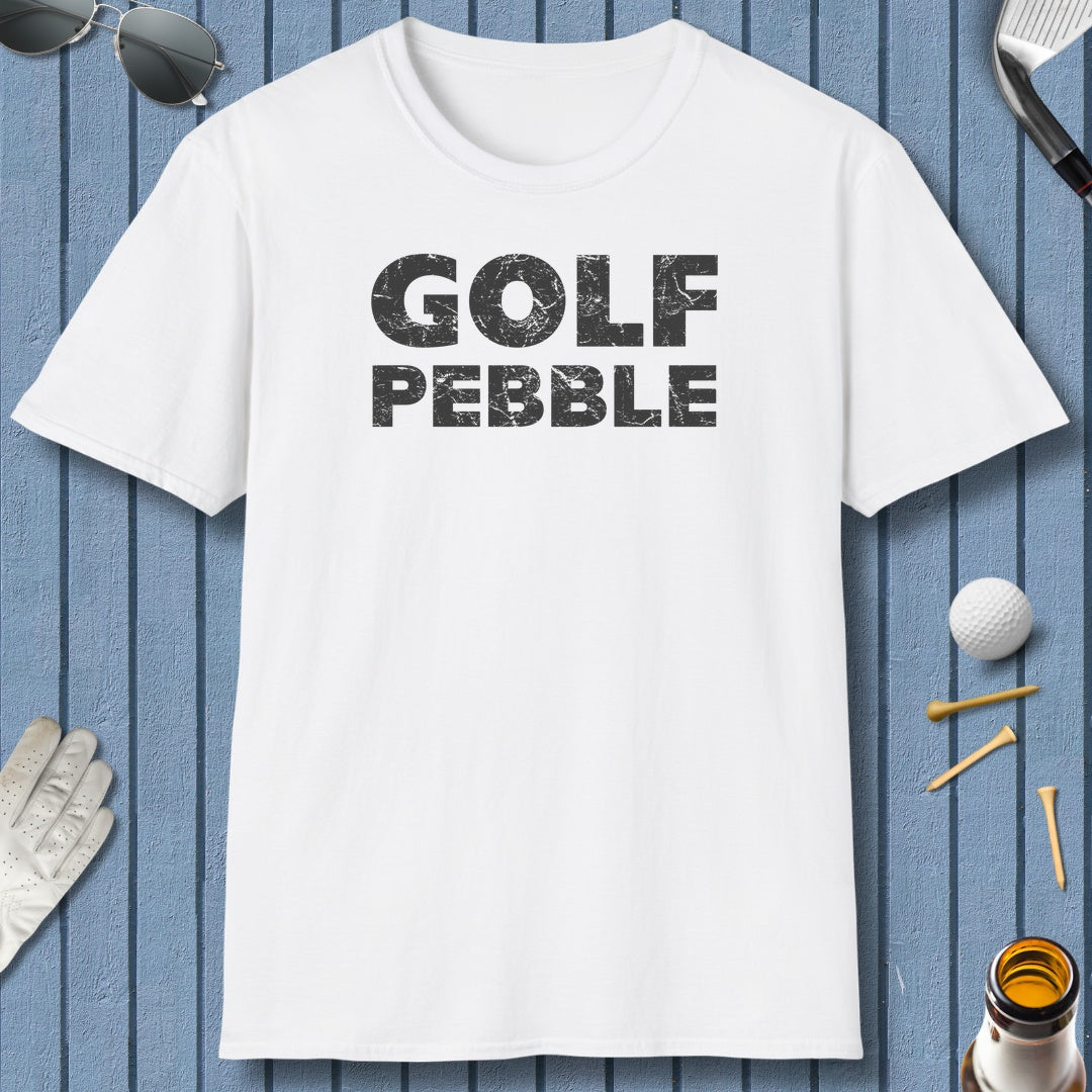 Golf Pebble - Adult Golf T-Shirt in White