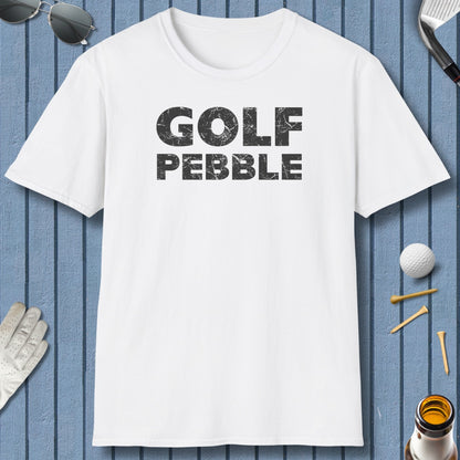 Golf Pebble - Adult Golf T-Shirt in White