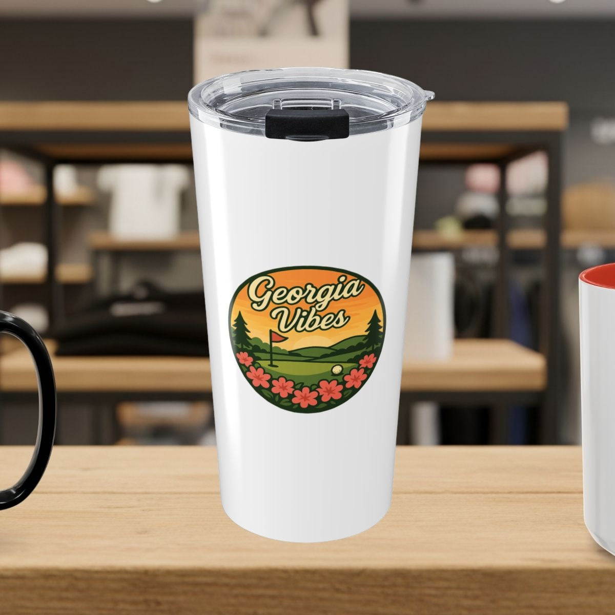 Golf Vibes - Georgia Azalea Edition - 20oz Tumbler in White