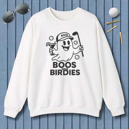 Boos and Birdies - Adult Golf Sweatshirt in White