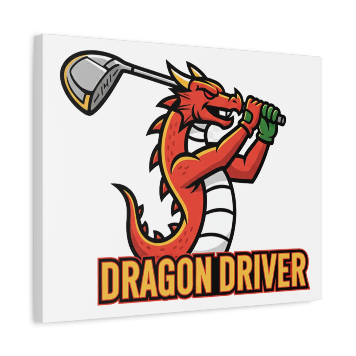 Dragon Driver - Canvas Wall Art - White - 16×20 - front