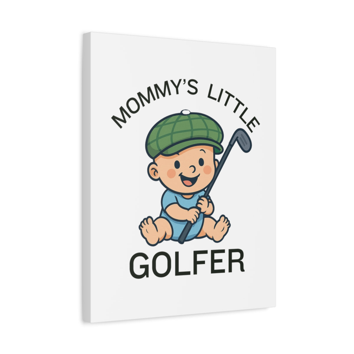 Mommy's Little Golfer - Canvas Wall Art - White - 16×20 - front