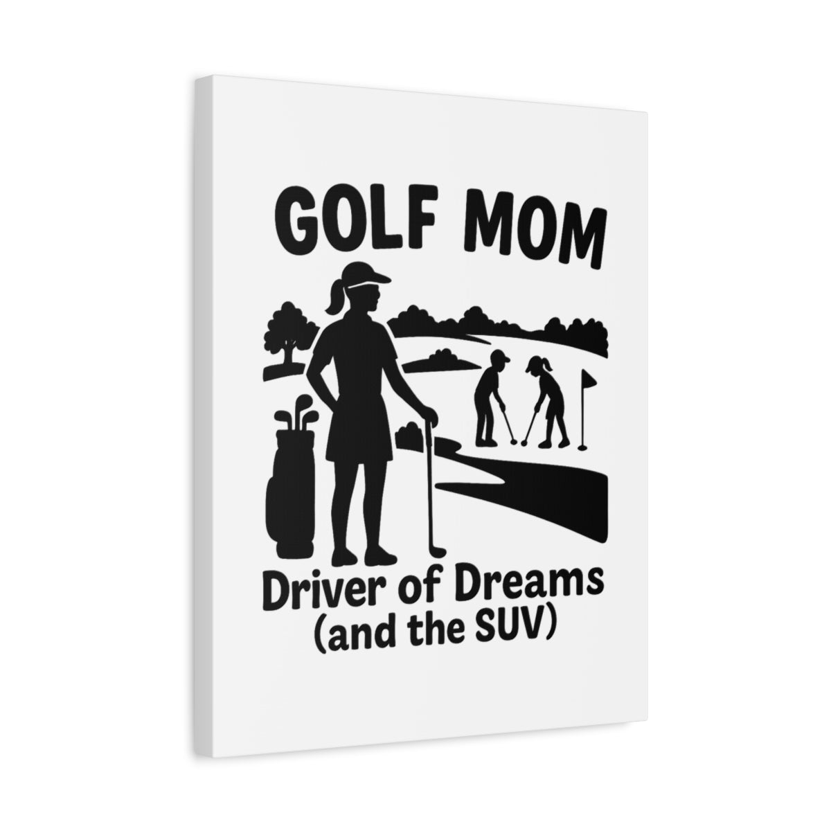 Golf Mom - Canvas Wall Art - White - 16×20 - front