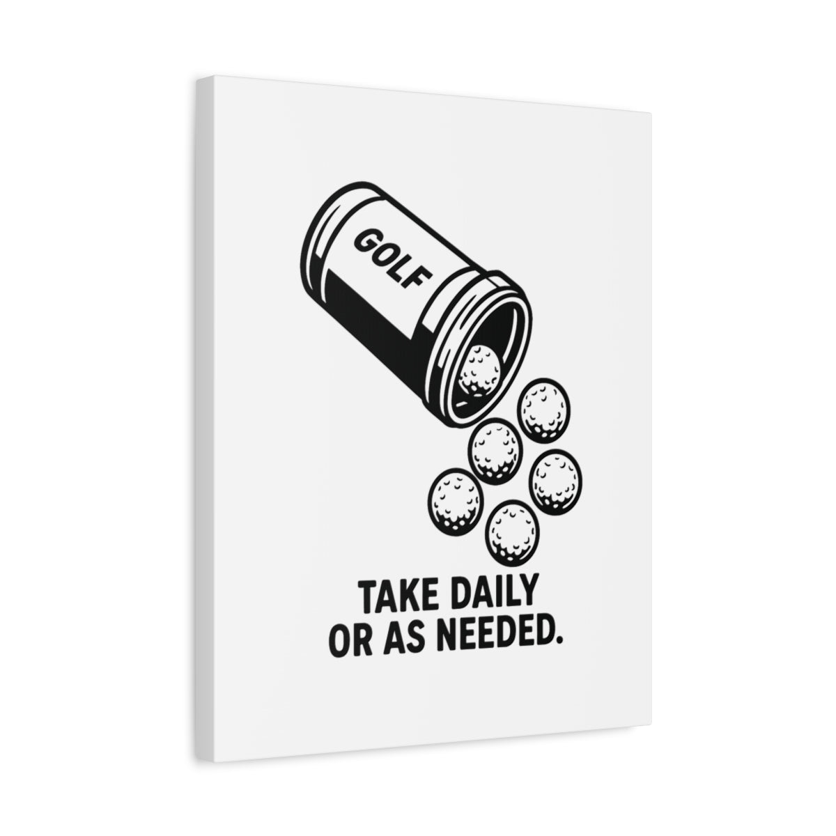 Golf Prescription - Canvas Wall Art - White - 16×20 - front