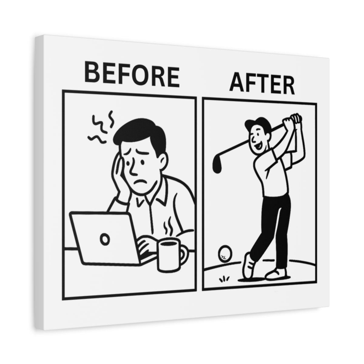 Before & After - Canvas Wall Art - White - 16×20 - front