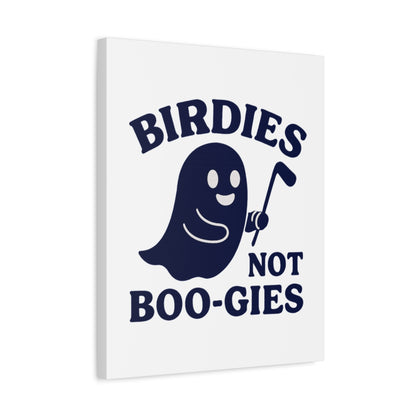 Birdies not BOO-GIES - Canvas Wall Art - White - 16×20 - front