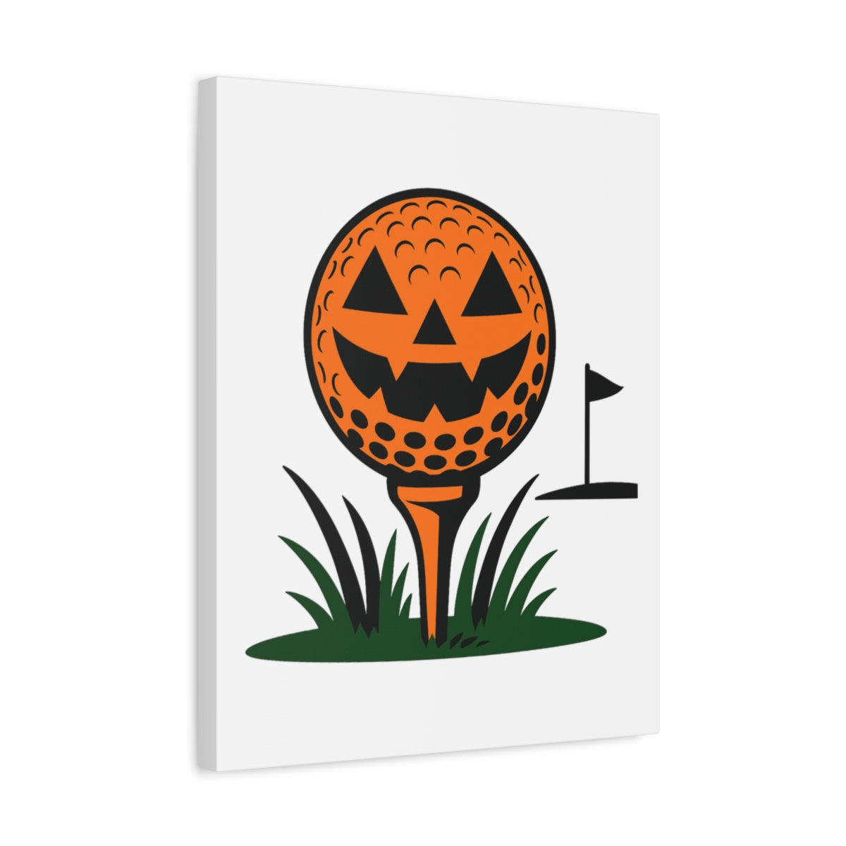 Tee Time Terror - Canvas Wall Art - White - 16×20 - front