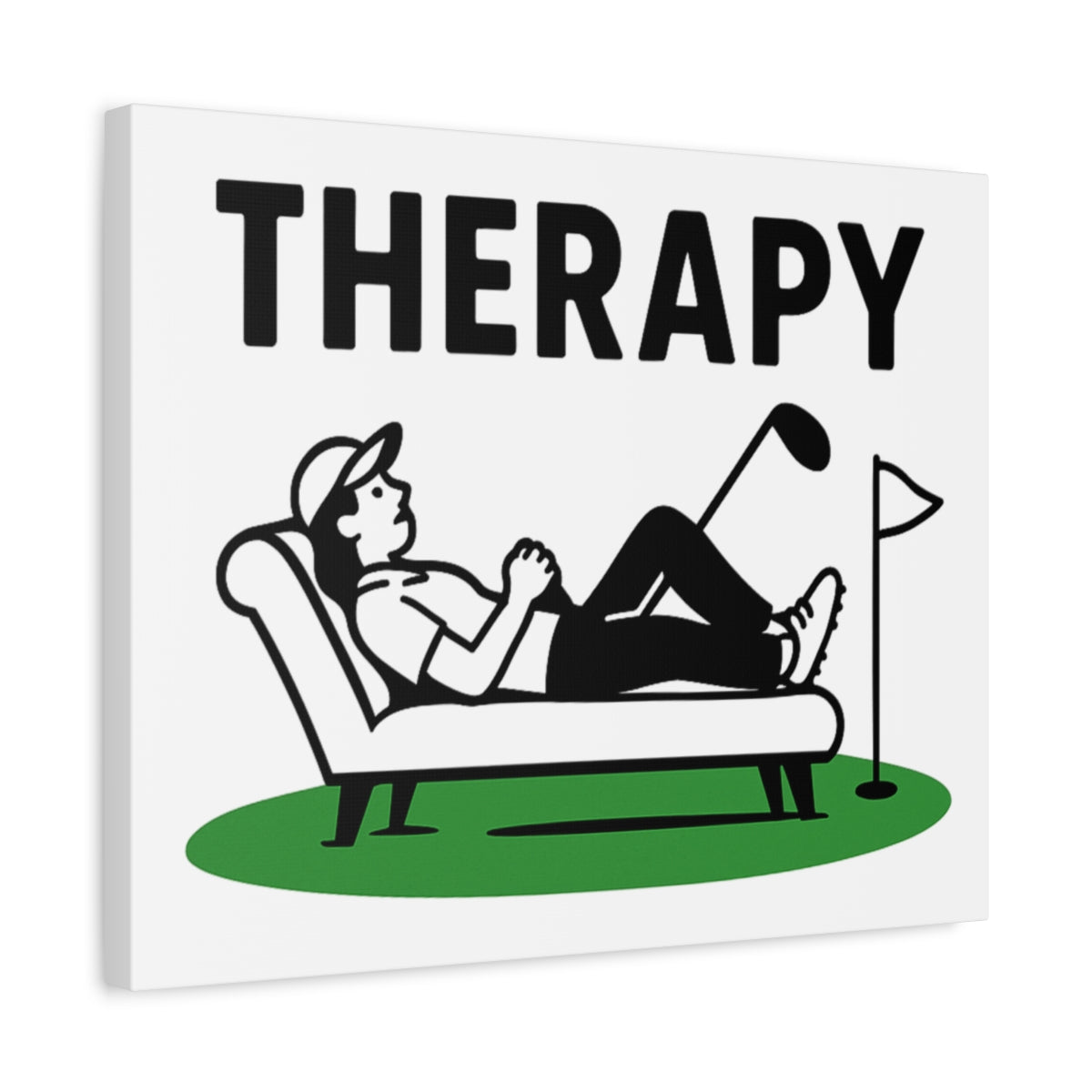 Golf Therapy - Canvas Wall Art - White - 16×20 - front