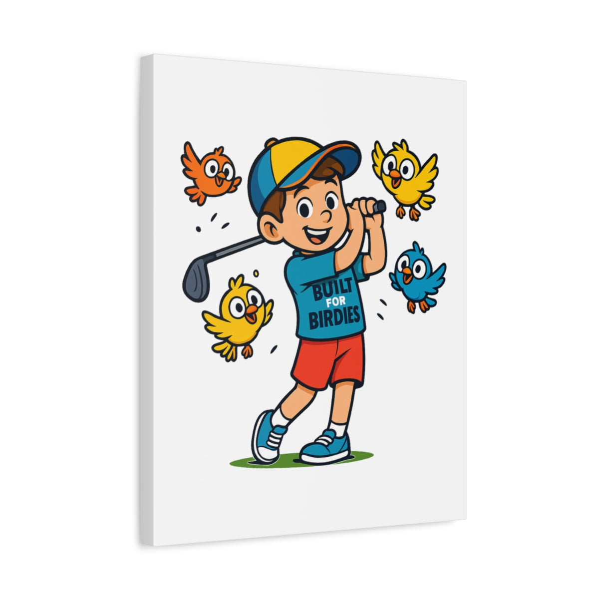 Built for Birdies - Canvas Wall Art - White - 16×20 - front