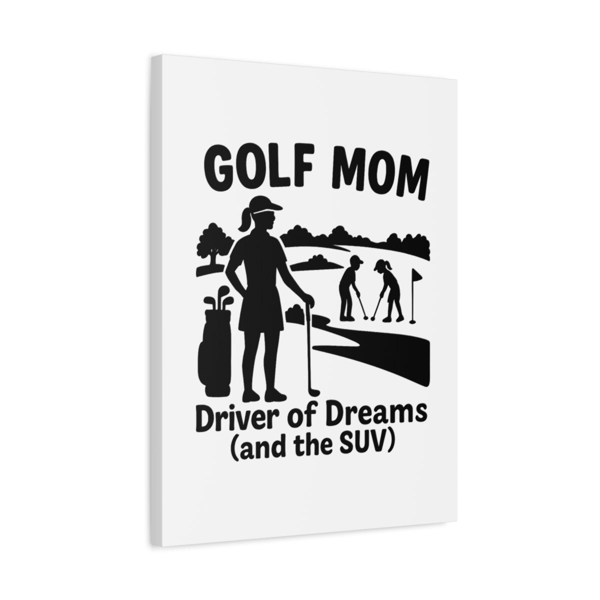 Golf Mom - Canvas Wall Art - White - 18×24 - front