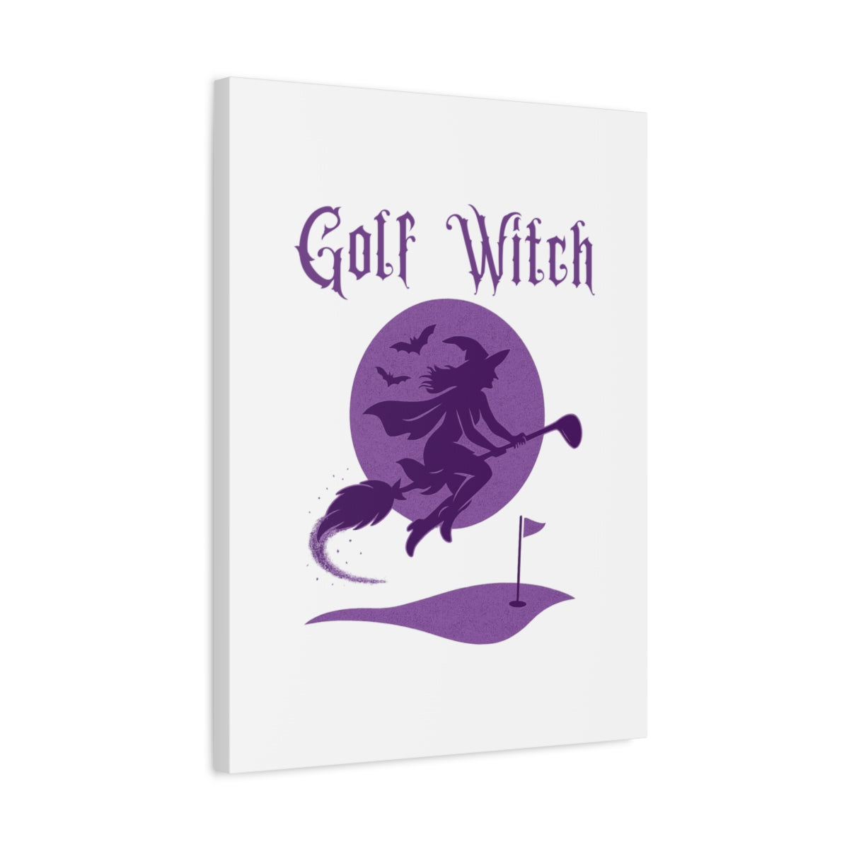 Golf Witch - Canvas Wall Art - White - 18×24 - front
