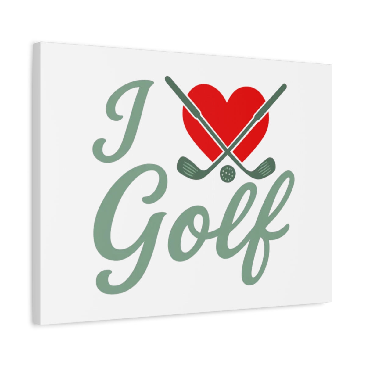 I Love Golf - Canvas Wall Art - White - 18×24 - front