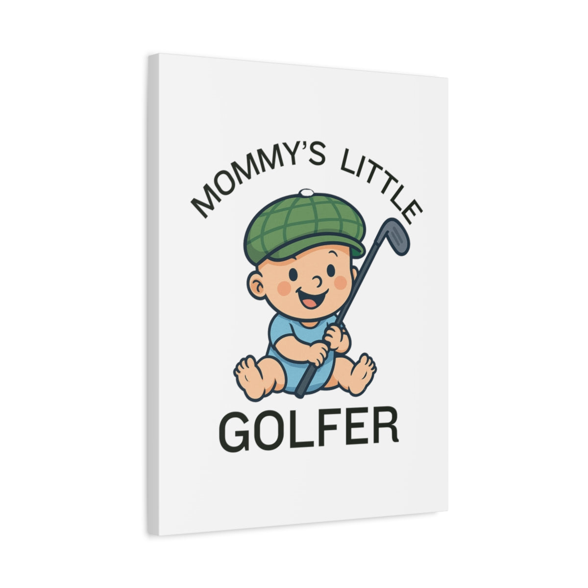 Mommy's Little Golfer - Canvas Wall Art - White - 18×24 - front