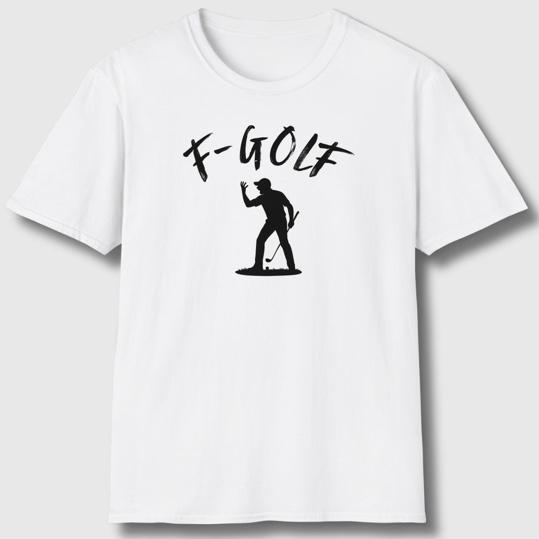 F-Golf (Male) - Adult Golf T-Shirt in White