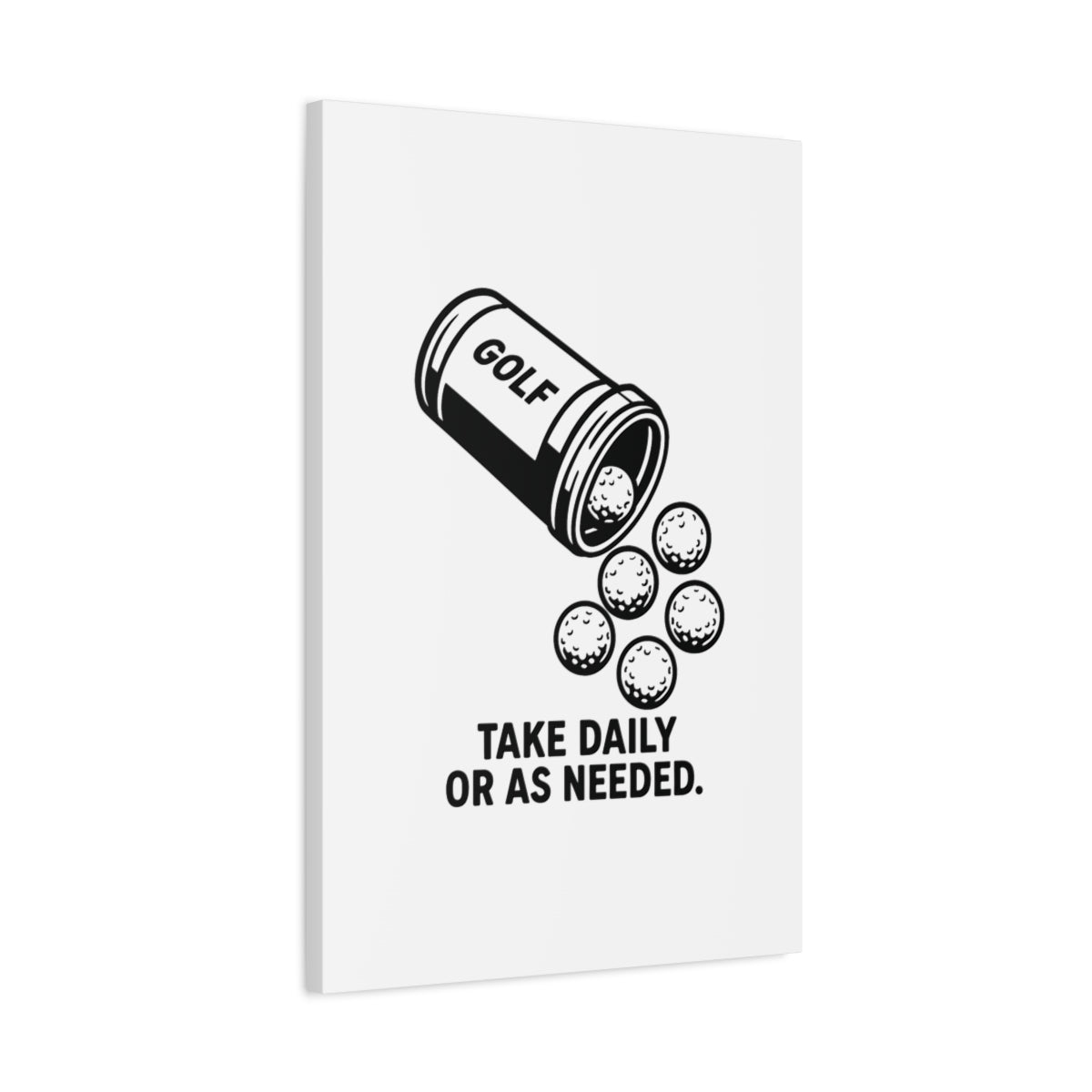 Golf Prescription - Canvas Wall Art - White - 20×30 - front