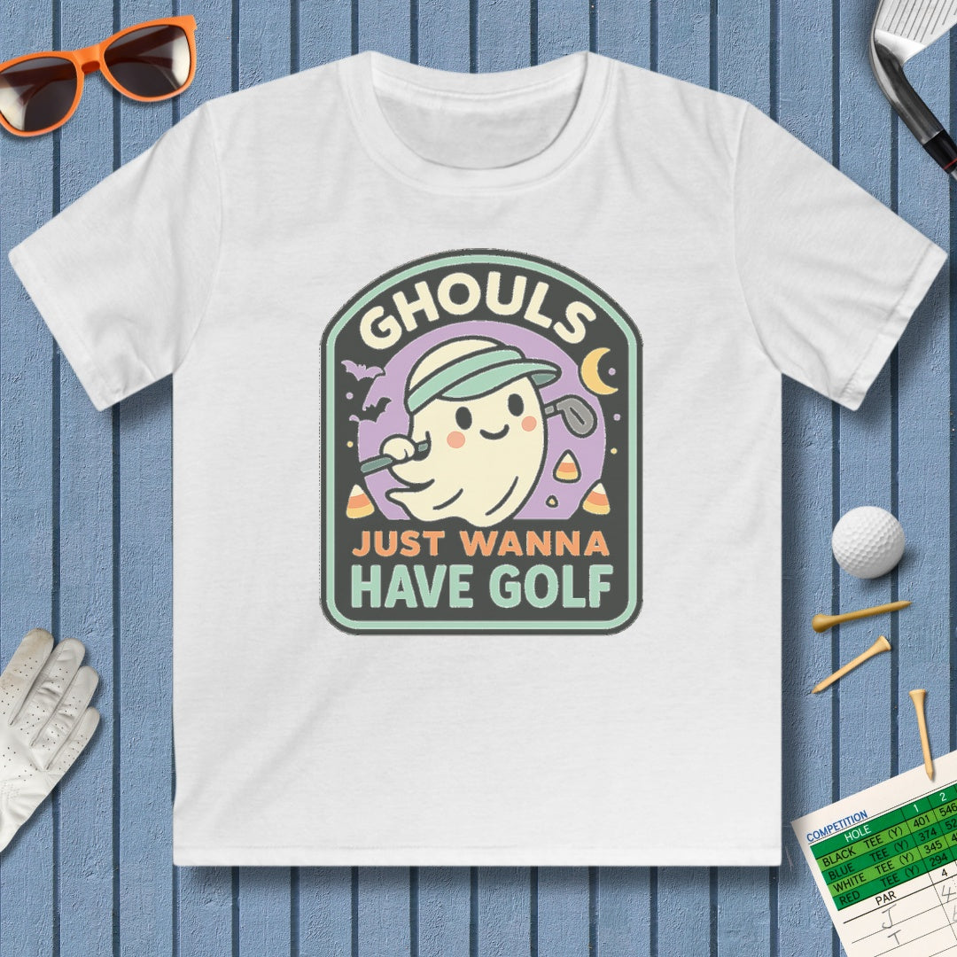 Ghouls Just Wanna Have Golf - Youth Golf T-Shirt in White