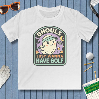Ghouls Just Wanna Have Golf - Youth Golf T-Shirt in White