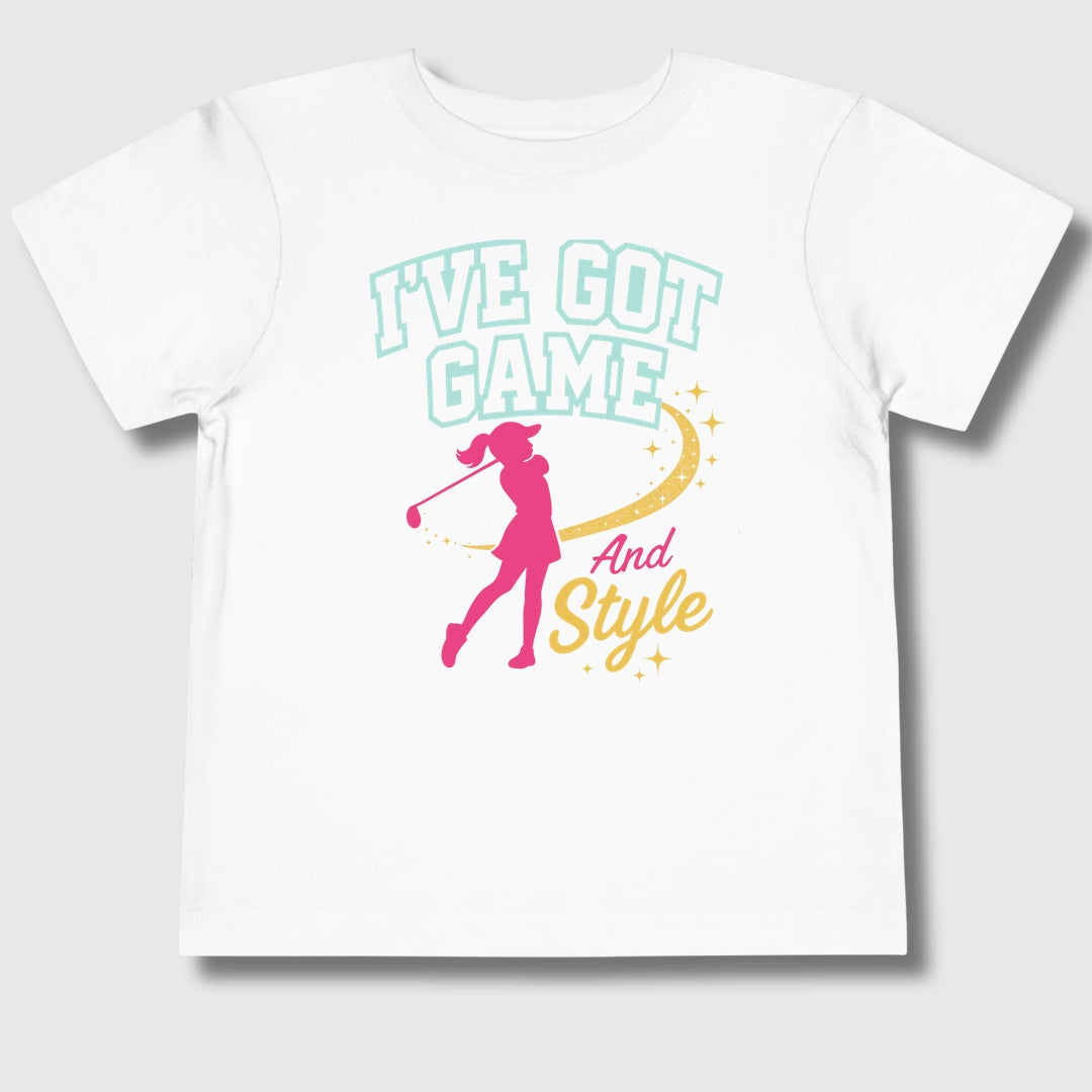 I've Got Game And Style - Toddler Golf T-Shirt in White