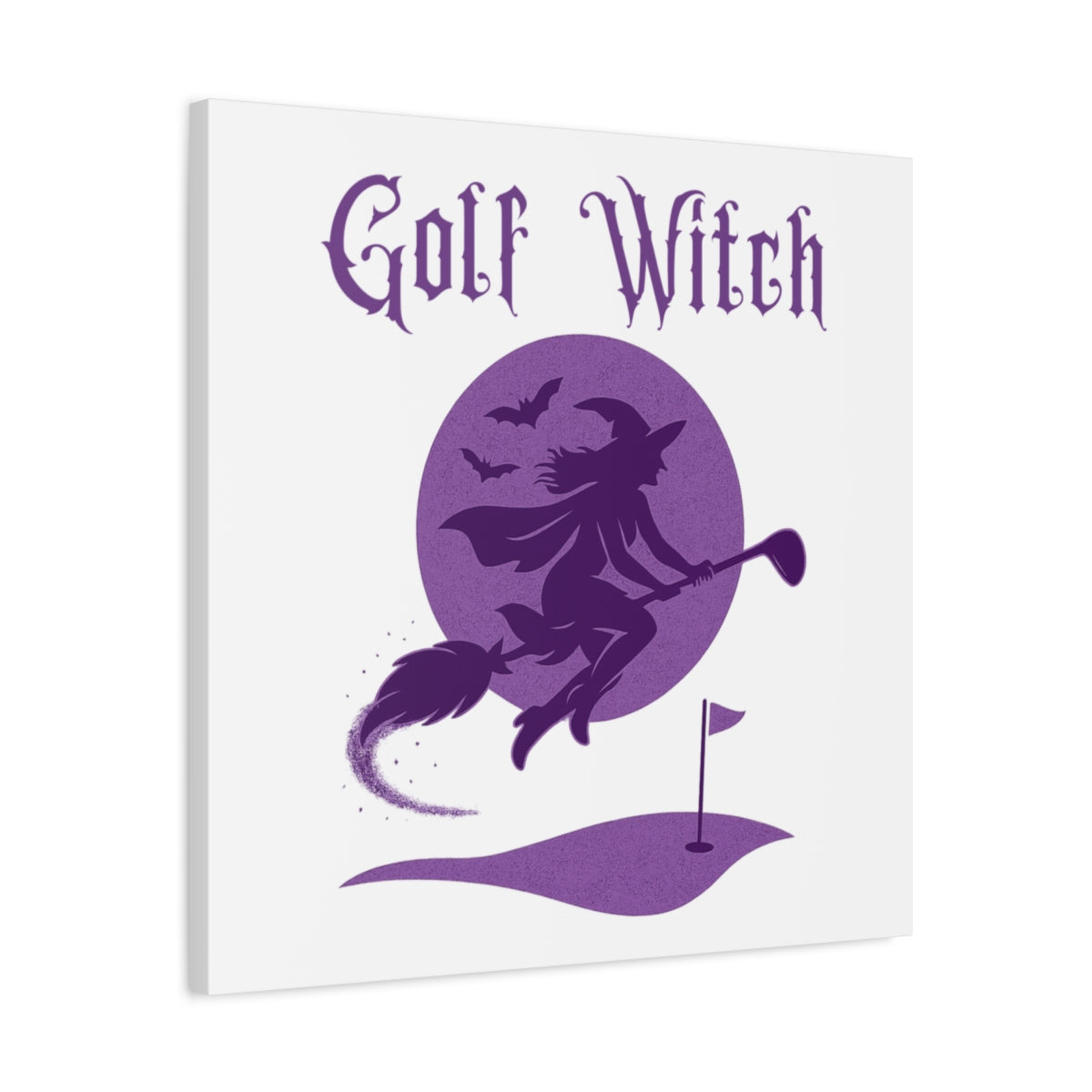 Golf Witch - Canvas Wall Art - White - 24×24 - front