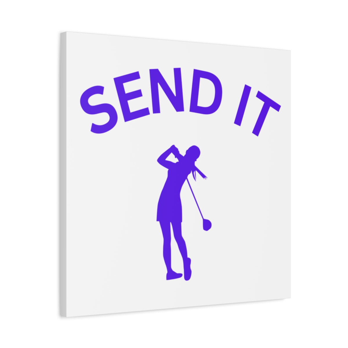 SEND IT (Female) - Canvas Wall Art - White - 24×24 - front