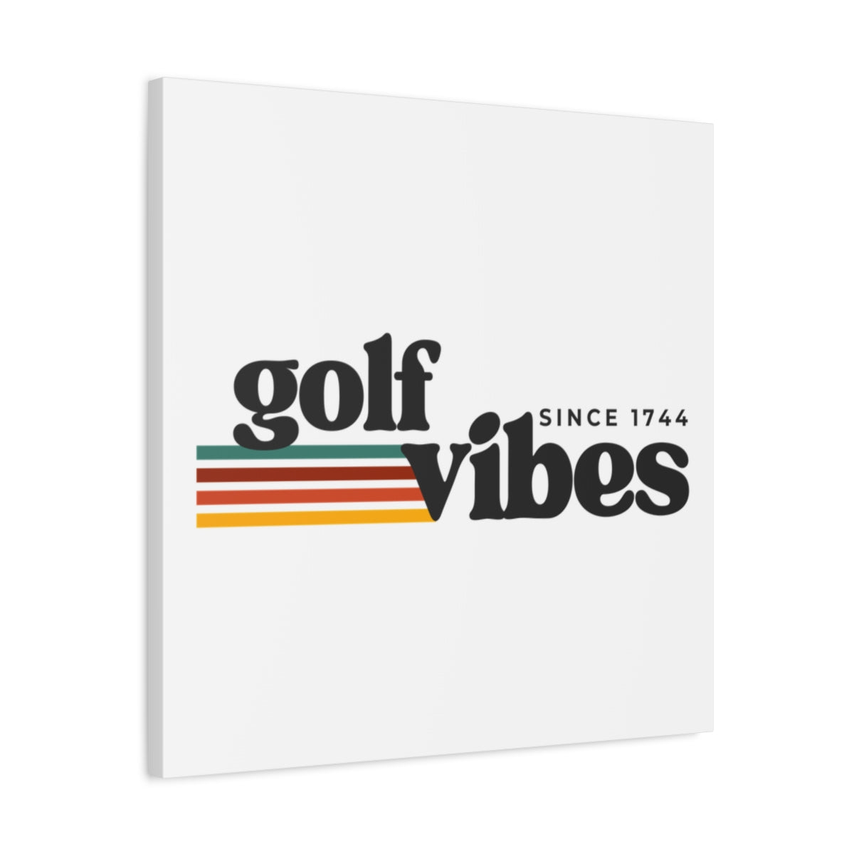 Golf Vibes - Canvas Wall Art - White - 24×24 - front