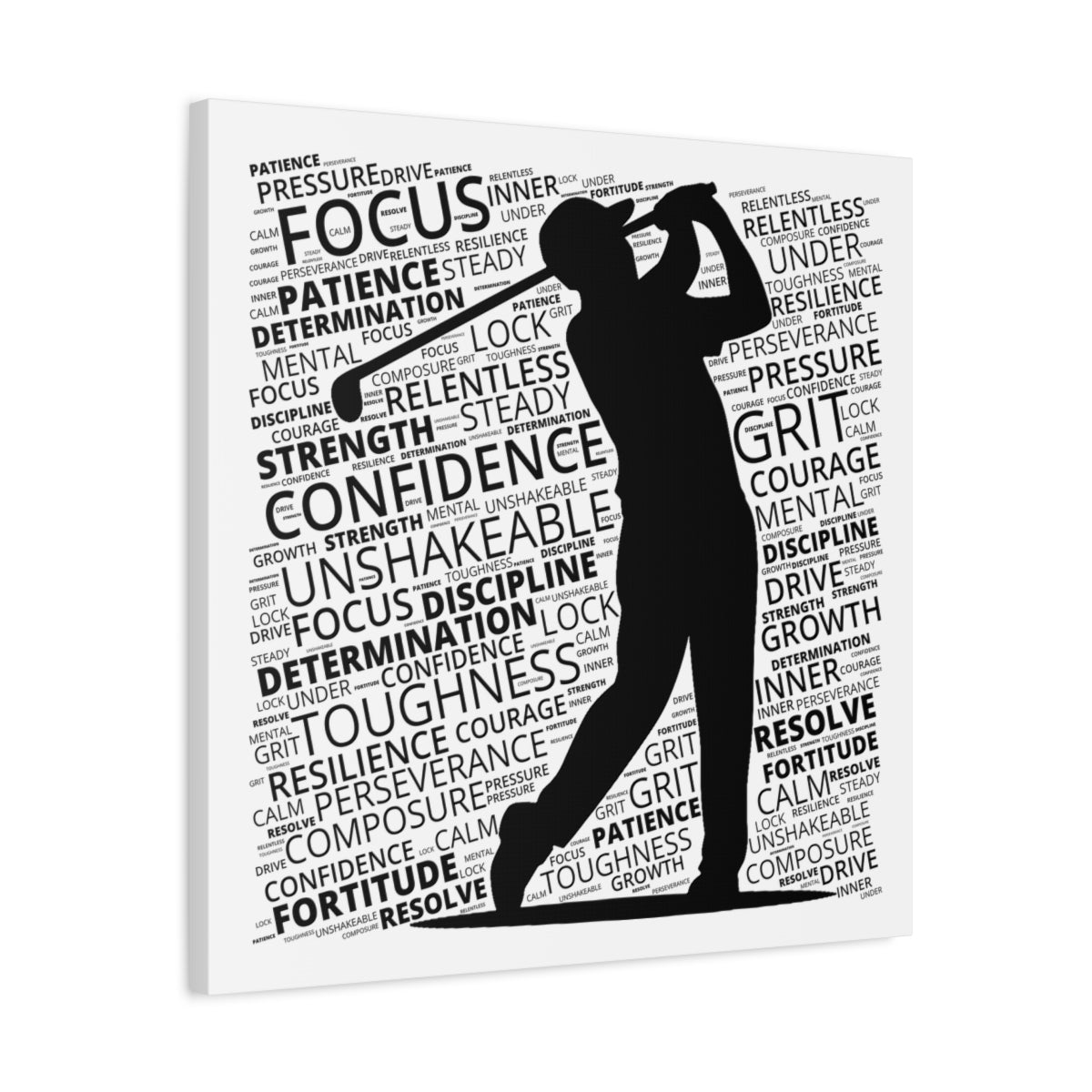 Unleash Your Mental Game (Male) - Canvas Wall Art - White - 24×24 - front