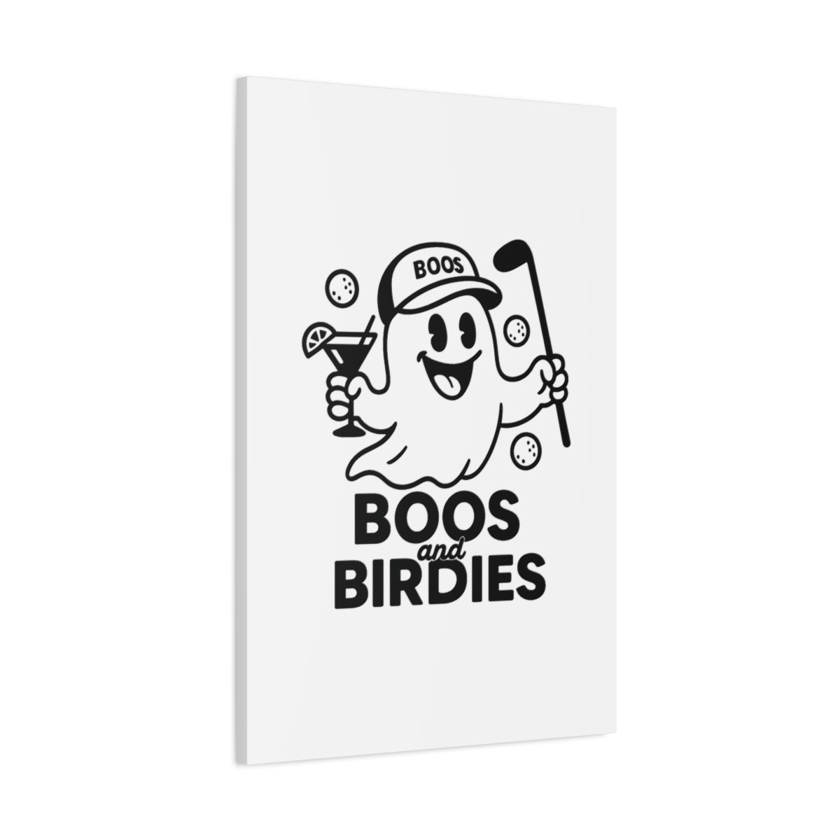 Boos and Birdies - Canvas Wall Art - White - 24×36 - front