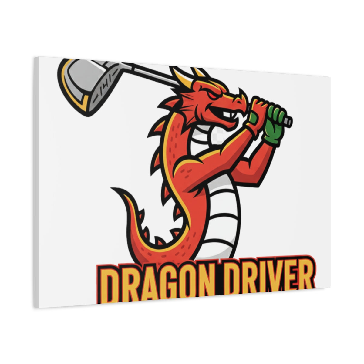 Dragon Driver - Canvas Wall Art - White - 24×36 - front
